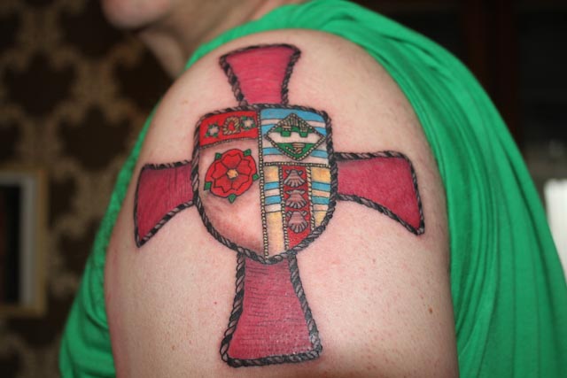This tattoo was a bit cool as it was for a real knights templar from the 